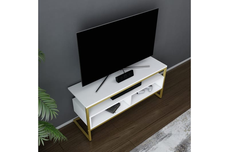 Tv-benk Urgby 110x49,9 cm - Gull - Møbler - TV- & Mediamøbler - TV benk & mediabenk