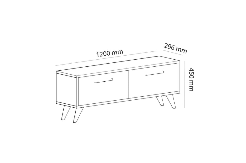 Tv-benk Urgby 120x45 cm - Blå - Møbler - TV- & Mediamøbler - TV benk & mediabenk