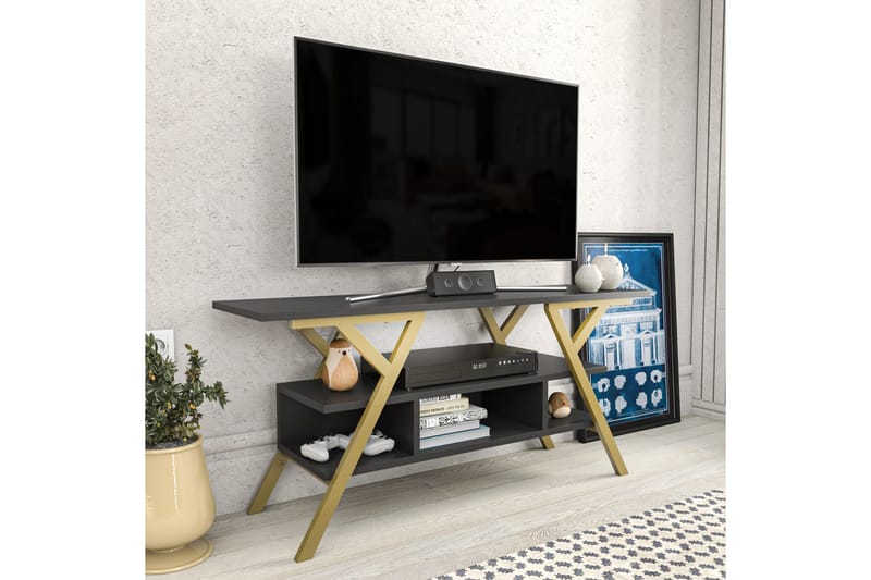 Tv-benk Urgby 120x55 cm - Gull - Møbler - TV- & Mediamøbler - TV benk & mediabenk