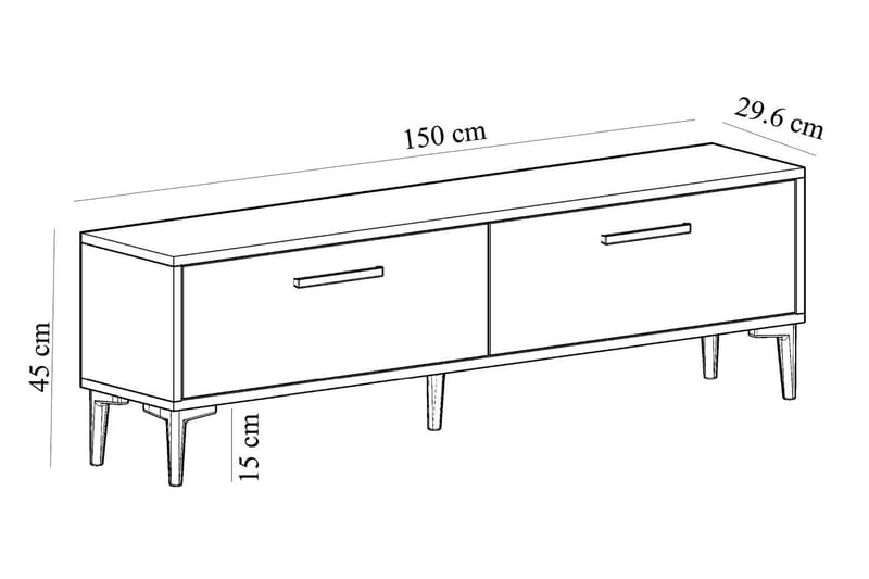 Tv-benk Urgby 150x45 cm - Blå - Møbler - TV- & Mediamøbler - TV benk & mediabenk