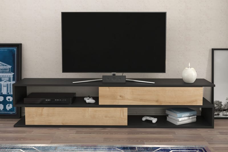 Tv-benk Urgby 160x38,6 cm - Antrasitt - Møbler - TV- & Mediamøbler - TV benk & mediabenk