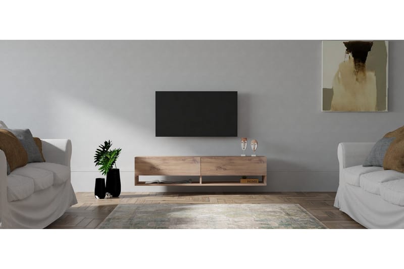 TV-benk Vallamor 141 cm - Natur - Møbler - TV- & Mediamøbler - TV benk & mediabenk