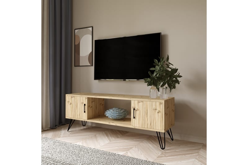 TV-benk Vilamutum 150 cm - Natur - Møbler - TV- & Mediamøbler - TV benk & mediabenk