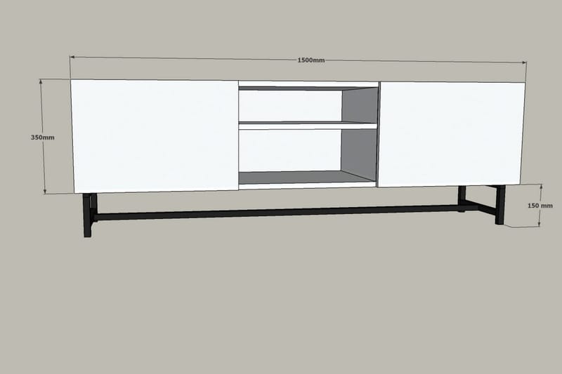 Tv-benk Violaceae 150x50 cm - Blå - Møbler - TV- & Mediamøbler - TV benk & mediabenk