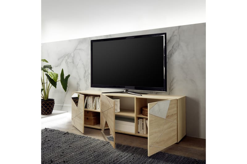 Tv-benk Vittoria 181 cm Beige - Lc Spa - Møbler - TV- & Mediamøbler - TV benk & mediabenk