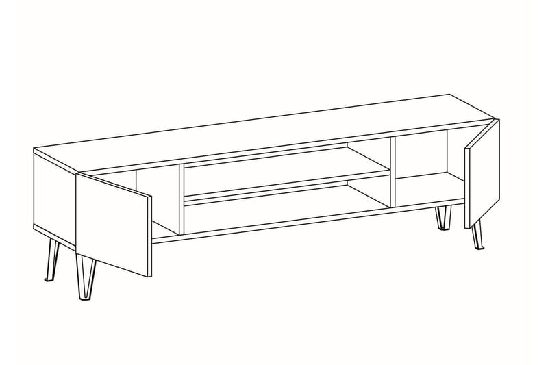 TV-benk Wemus 160 cm - Hvit - Møbler - TV- & Mediamøbler - TV benk & mediabenk