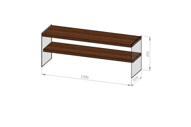 TV-benk Westoncommon 120 cm - Valnøtt - Møbler - TV- & Mediamøbler - TV benk & mediabenk