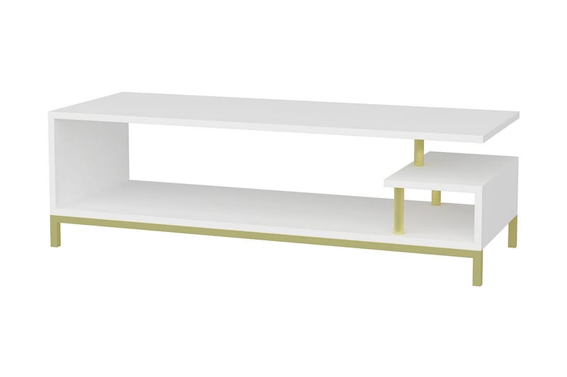 Tv-benk Zakkum 120x37,6 cm - Gull - Møbler - TV- & Mediamøbler - TV benk & mediabenk