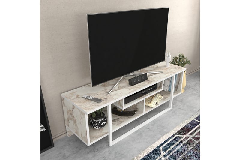 Tv-benk Zakkum 120x40,2 cm - Hvit - Møbler - TV- & Mediamøbler - TV benk & mediabenk