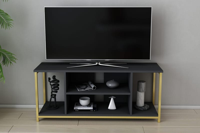 Tv-benk Zakkum 120x50,8 cm - Antrasitt - Møbler - TV- & Mediamøbler - TV benk & mediabenk