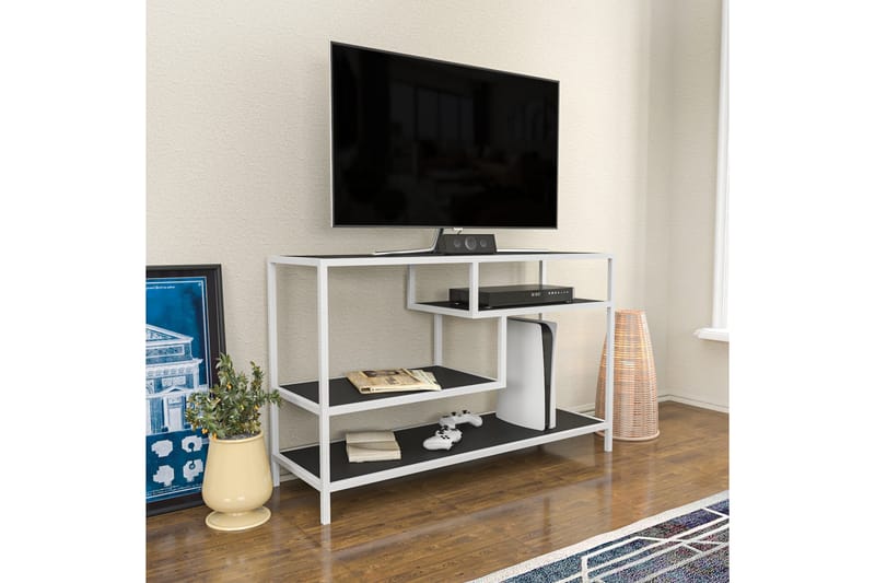 Tv-benk Zakkum 120x75 cm - Hvit - Møbler - TV- & Mediamøbler - TV benk & mediabenk