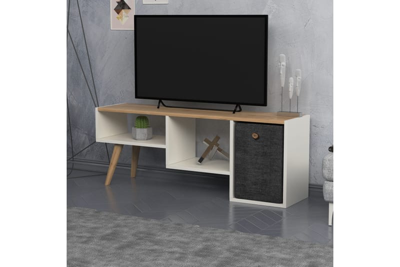 Tv-benk Zakkum 121x45 cm - Hvit - Møbler - TV- & Mediamøbler - TV benk & mediabenk