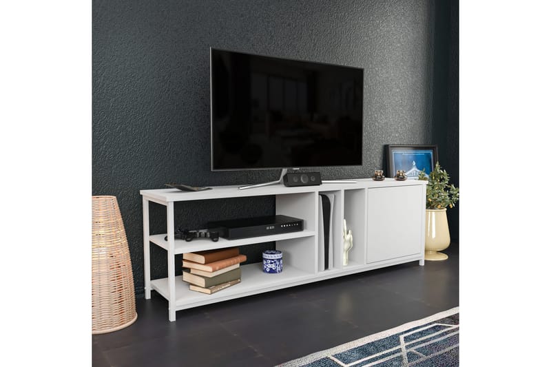 Tv-benk Zakkum 140x50,8 cm - Hvit - Møbler - TV- & Mediamøbler - TV benk & mediabenk