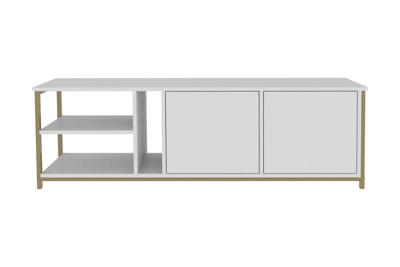 Tv-benk Zakkum 160x50,8 cm - Hvit - Møbler - TV- & Mediamøbler - TV benk & mediabenk