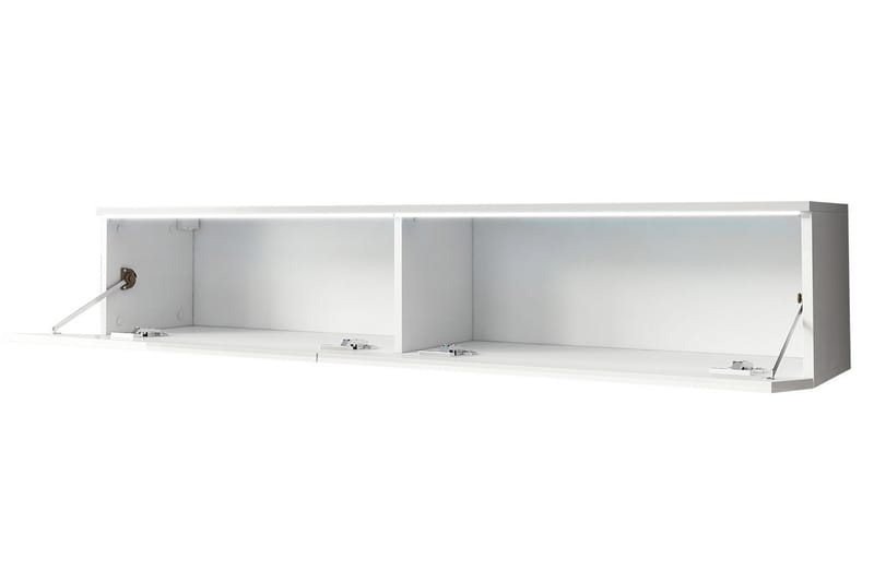 Tv-skap Lourmais 140 cm - Hvit/Natur - Møbler - TV- & Mediamøbler - TV benk & mediabenk