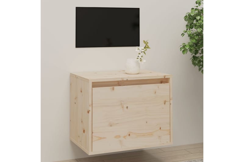 Veggskap 45x30x35 cm heltre furu - Brun - Møbler - TV- & Mediamøbler - TV benk & mediabenk