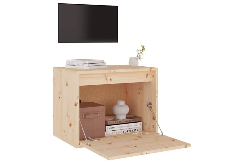 Veggskap 45x30x35 cm heltre furu - Brun - Møbler - TV- & Mediamøbler - TV benk & mediabenk