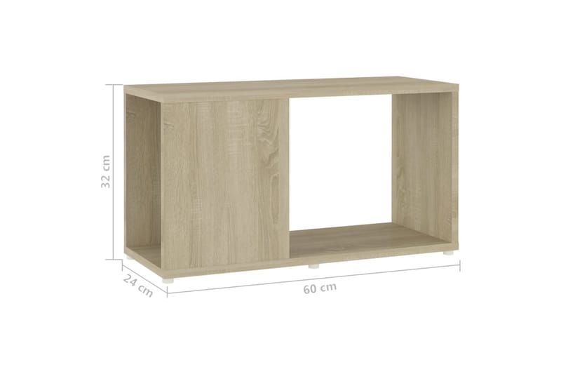 TV-benk sonoma eik 60x24x32 cm sponplate - Brun - Møbler - TV- & Mediamøbler - TV-skap