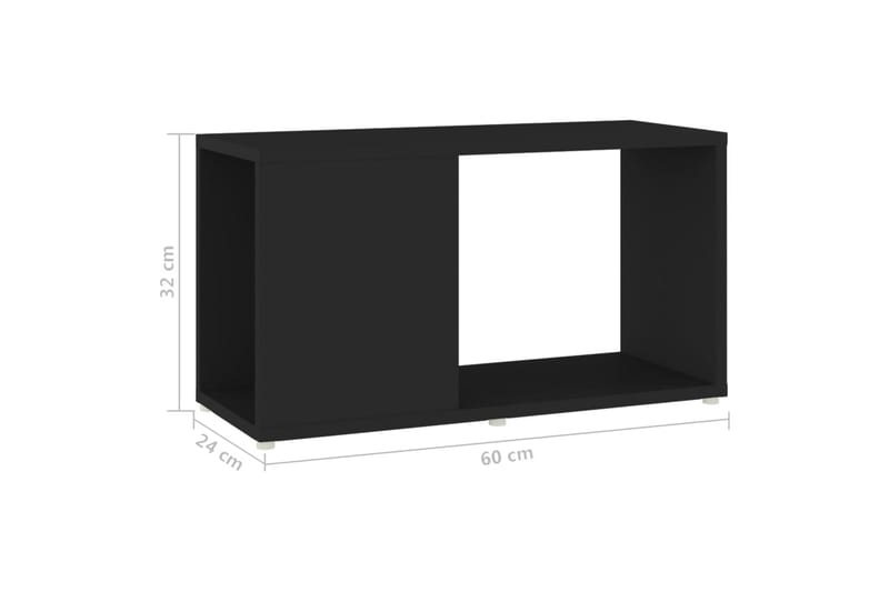 TV-benk svart 60x24x32 cm sponplate - Svart - Møbler - TV- & Mediamøbler - TV-skap