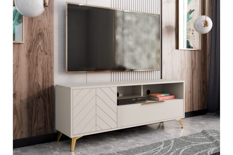 TV-benk Vemdalen 154 cm - Sand beige - Møbler - TV- & Mediamøbler - TV benk & mediabenk