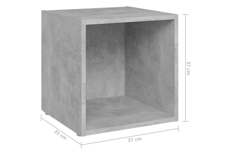 TV-benksett 6 deler betonggrå sponplate - Grå - Møbler - TV- & Mediamøbler - TV-skap