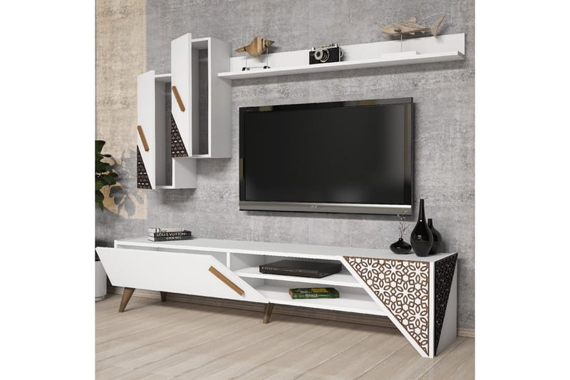 TV-Benk Amtorp 180 cm - Hvit - Møbler - TV- & Mediamøbler - TV-møbelsett