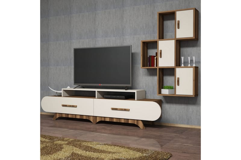 TV-Benk Amtorp 205 cm - Brun - Møbler - TV- & Mediamøbler - TV-møbelsett