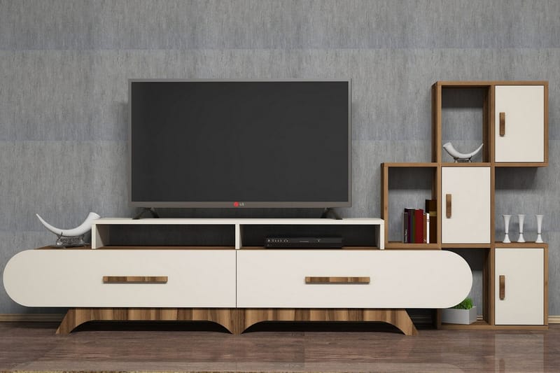 TV-Benk Amtorp 205 cm - Brun - Møbler - TV- & Mediamøbler - TV-møbelsett