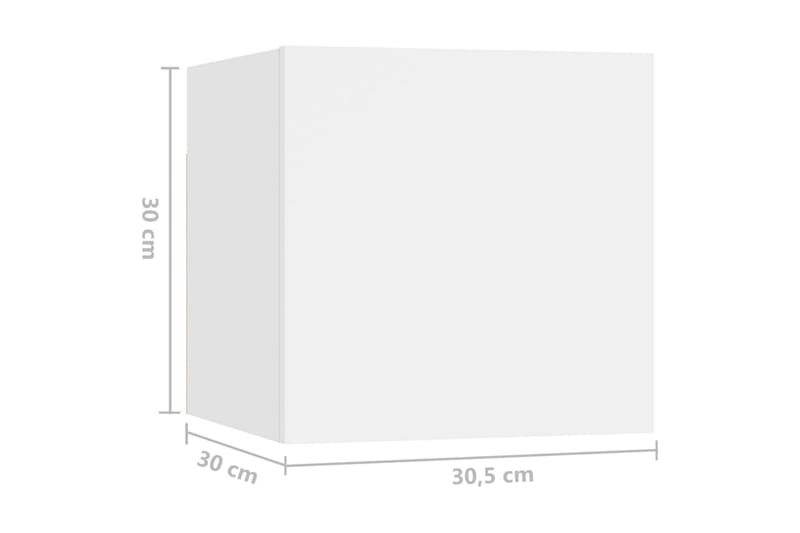 TV-benksett 8 deler hvit sponplate - Hvit - Møbler - TV- & Mediamøbler - TV-møbelsett