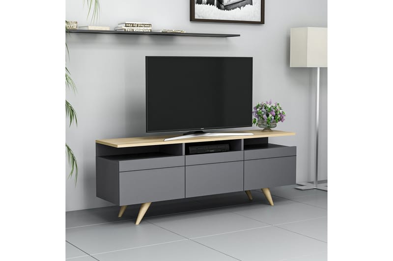 TV-Møbelsett 35x150 cm - Antrasitt/Natur - Møbler - TV- & Mediamøbler - TV-møbelsett