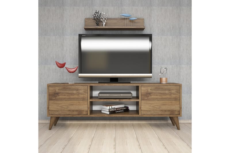 TV-Møbelsett 49x138 cm - Valnøtt - Møbler - TV- & Mediamøbler - TV-møbelsett