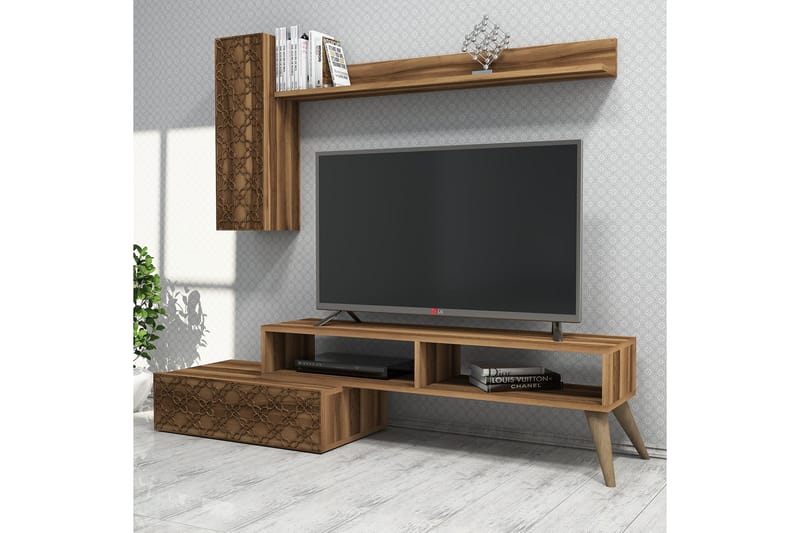 TV-møbelsett Amtorp 150 cm - Brun - Møbler - TV- & Mediamøbler - TV-møbelsett