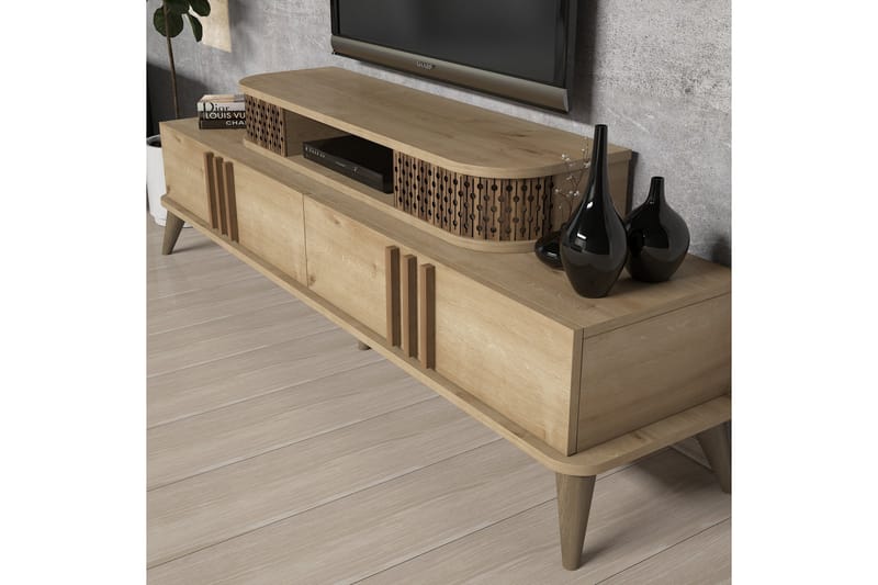 TV-møbelsett Amtorp 168 cm - Beige - Møbler - TV- & Mediamøbler - TV-møbelsett