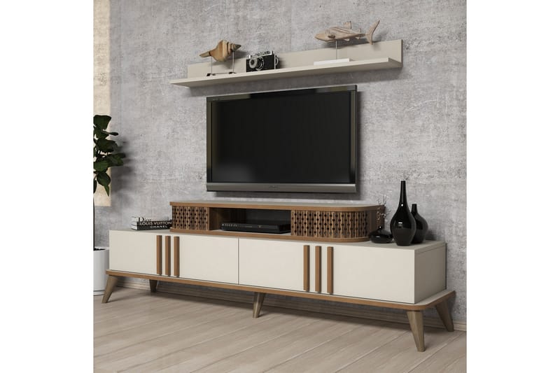 TV-møbelsett Amtorp 168 cm - Hvit - Møbler - TV- & Mediamøbler - TV-møbelsett