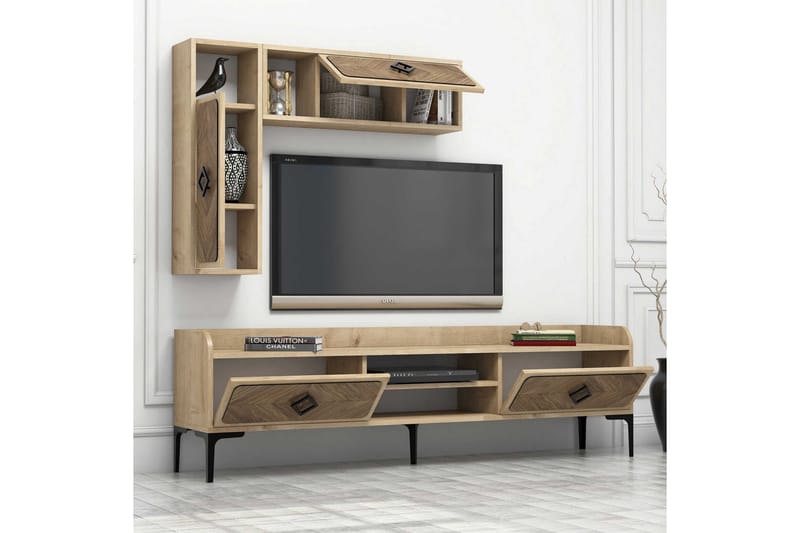 TV-møbelsett Amtorp 180 cm - Brun - Møbler - TV- & Mediamøbler - TV-møbelsett