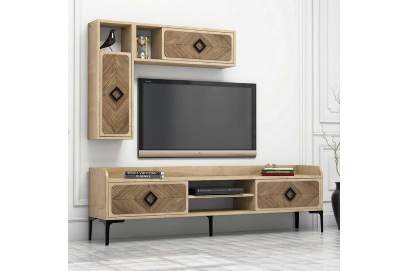 TV-møbelsett Amtorp 180 cm - Brun - Møbler - TV- & Mediamøbler - TV-møbelsett