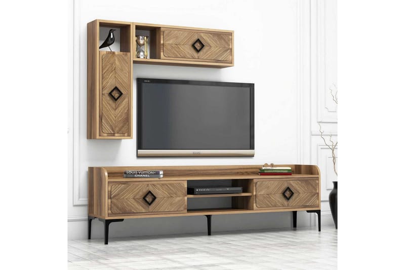 TV-møbelsett Amtorp 180 cm - Brun - Møbler - TV- & Mediamøbler - TV-møbelsett