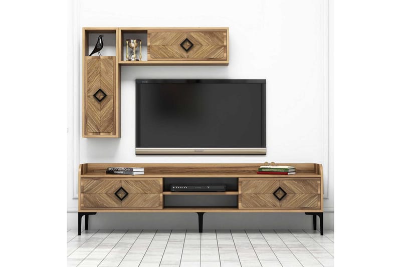 TV-møbelsett Amtorp 180 cm - Brun - Møbler - TV- & Mediamøbler - TV-møbelsett