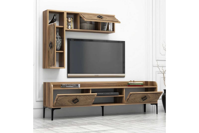 TV-møbelsett Amtorp 180 cm - Brun - Møbler - TV- & Mediamøbler - TV-møbelsett