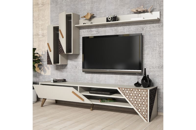 TV-møbelsett Amtorp 180 cm - Hvit - Møbler - TV- & Mediamøbler - TV-møbelsett