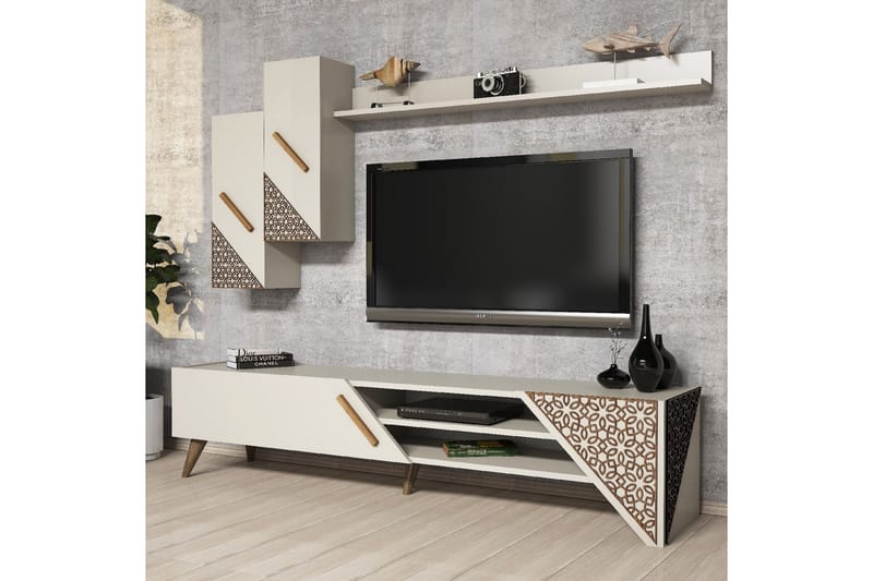 TV-møbelsett Amtorp 180 cm - Hvit - Møbler - TV- & Mediamøbler - TV-møbelsett