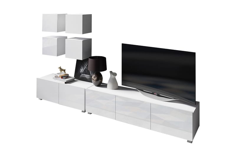 Tv-Møbelsett Calabrini - Beige/Hvit - Møbler - TV- & Mediamøbler - TV-møbelsett