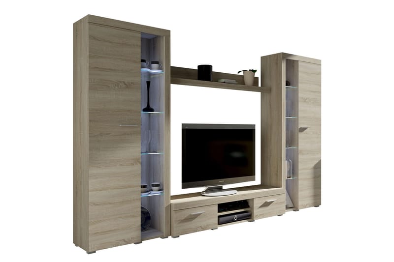 Tv-Møbelsett Rumba 300X34X190 Cm - Beige - Møbler - TV- & Mediamøbler - TV-møbelsett