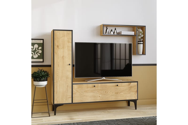 Tv-møbelsett Urgby 118x49 cm - Blå - Møbler - TV- & Mediamøbler - TV-møbelsett