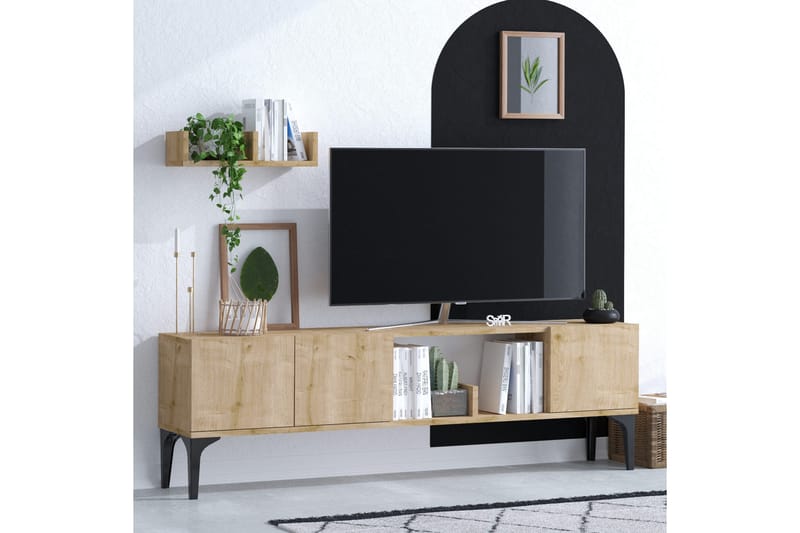 Tv-møbelsett Urgby 150x47 cm - Blå - Møbler - TV- & Mediamøbler - TV-møbelsett