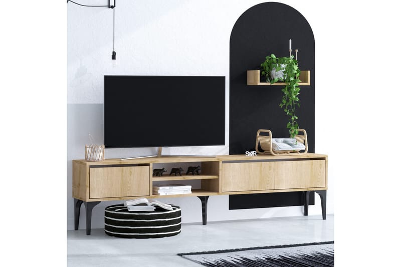 Tv-møbelsett Urgby 180x50 cm - Blå - Møbler - TV- & Mediamøbler - TV-møbelsett