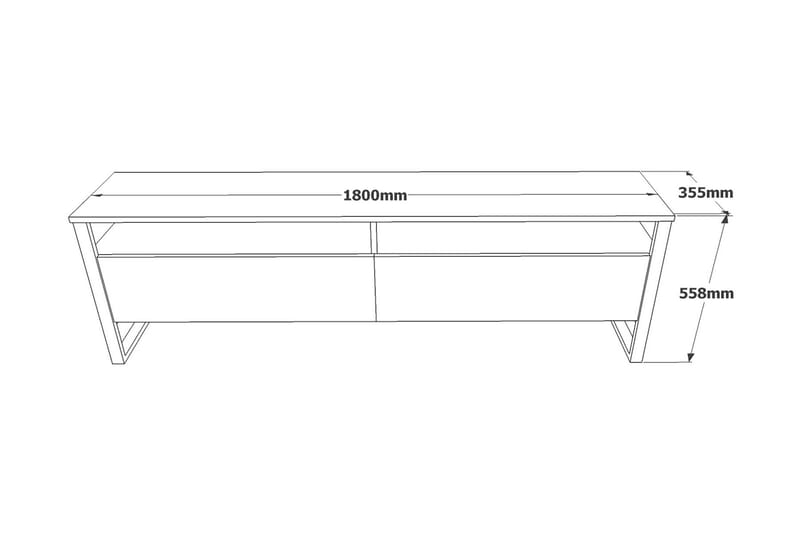 Tv-møbelsett Violaceae 180x56 cm - Grønn - Møbler - TV- & Mediamøbler - TV-møbelsett