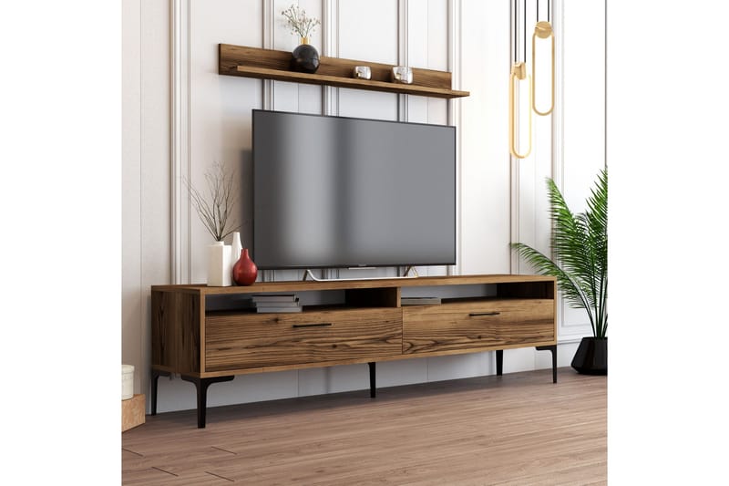 Tv-møbelsett Zakkum 180x47 cm - Brun - Møbler - TV- & Mediamøbler - TV-møbelsett