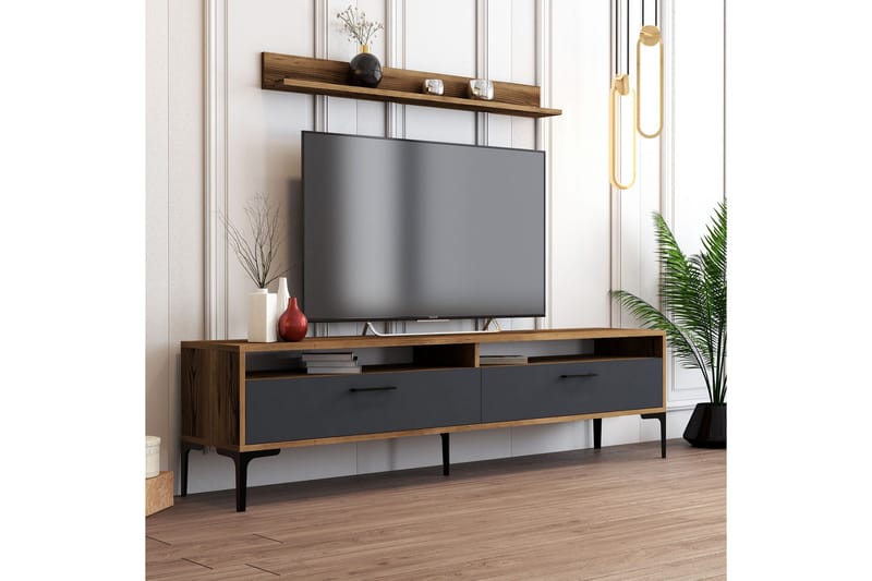 Tv-møbelsett Zakkum 180x47 cm - Brun - Møbler - TV- & Mediamøbler - TV-møbelsett