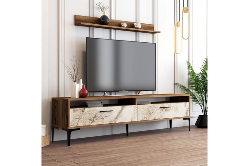 Tv-møbelsett Zakkum 180x47 cm - Brun - Møbler - TV- & Mediamøbler - TV-møbelsett